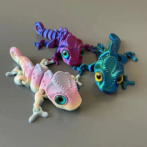 3D Printed Movable Chameleon Figures