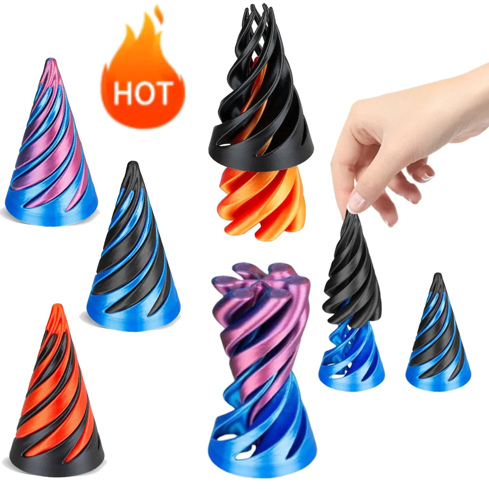 3D Printed Spiral Cone Toy