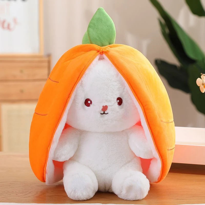 25cm Cute Strawberry Carrot Rabbit Plush