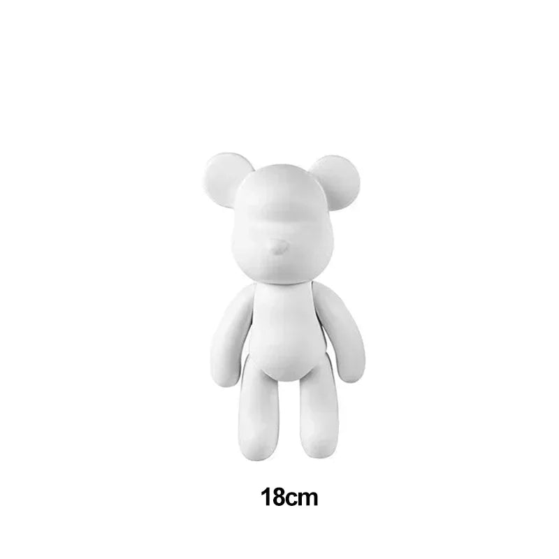 28cm Bear Statue Block Bear Decor