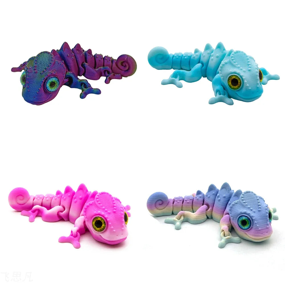 3D Printed Movable Chameleon Figures